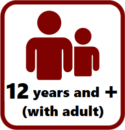 12 years and more (12-14 under the supervision of an adult)